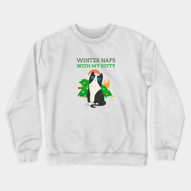 Winter naps with my kitty Crewneck Sweatshirt by Link Central